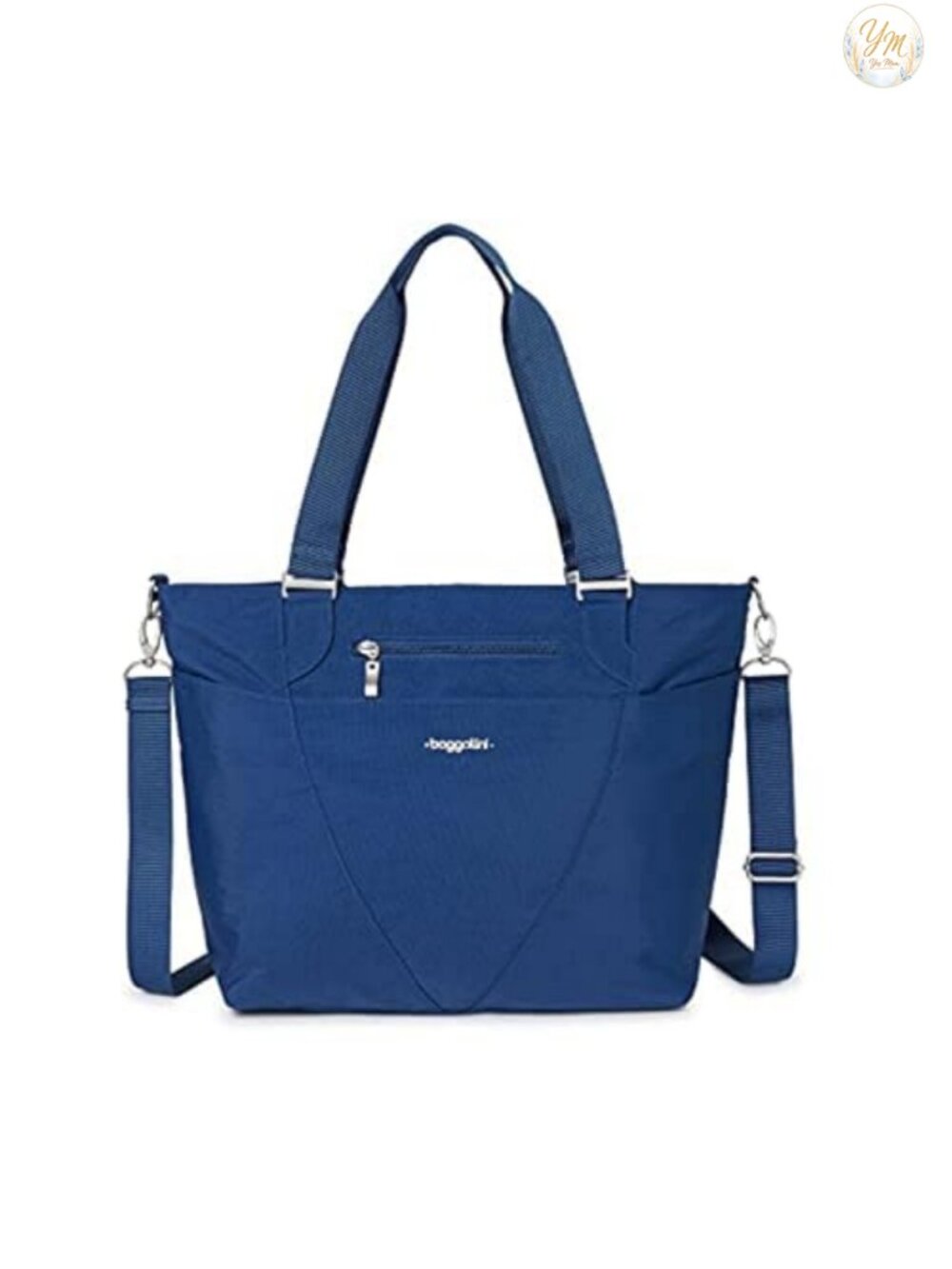 Lightweight Water Resistant Nylon Travel Tote with Laptop Sleeve and Luggage